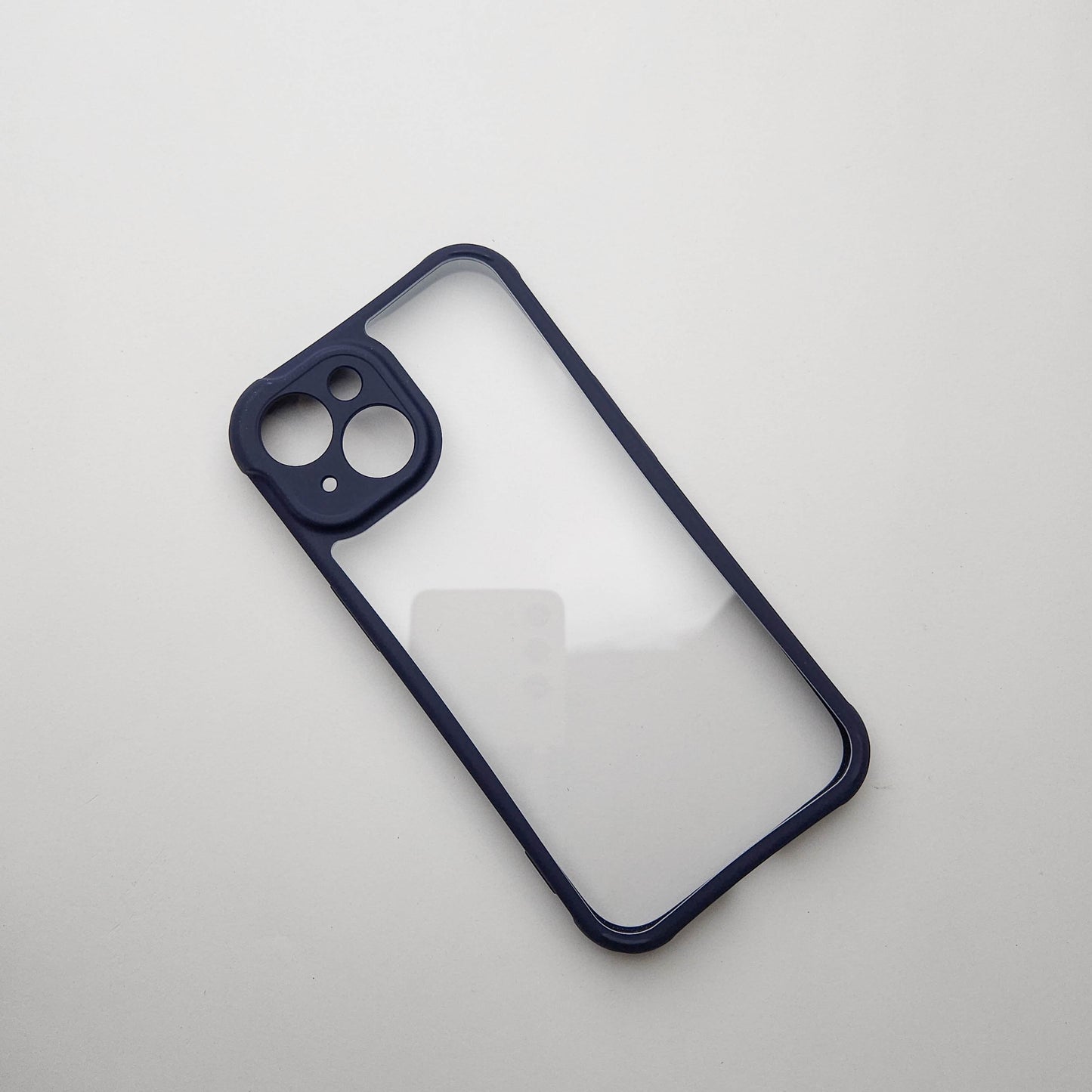 Transparent iPhone Case with Soft Blue Edge - Anti Yellow Case POLARCASE
