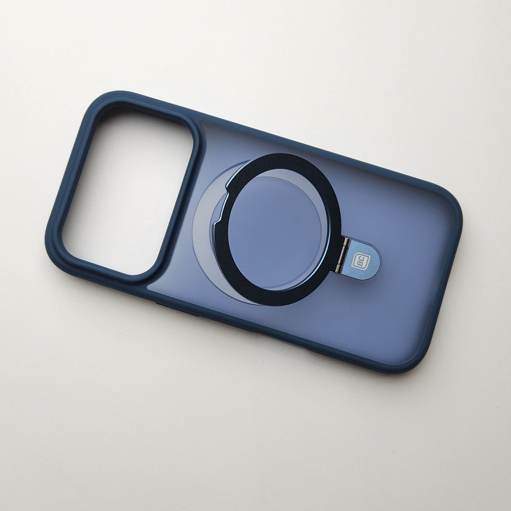 Translucent Phone Case with Metal Ring Stand - Blue POLARCASE