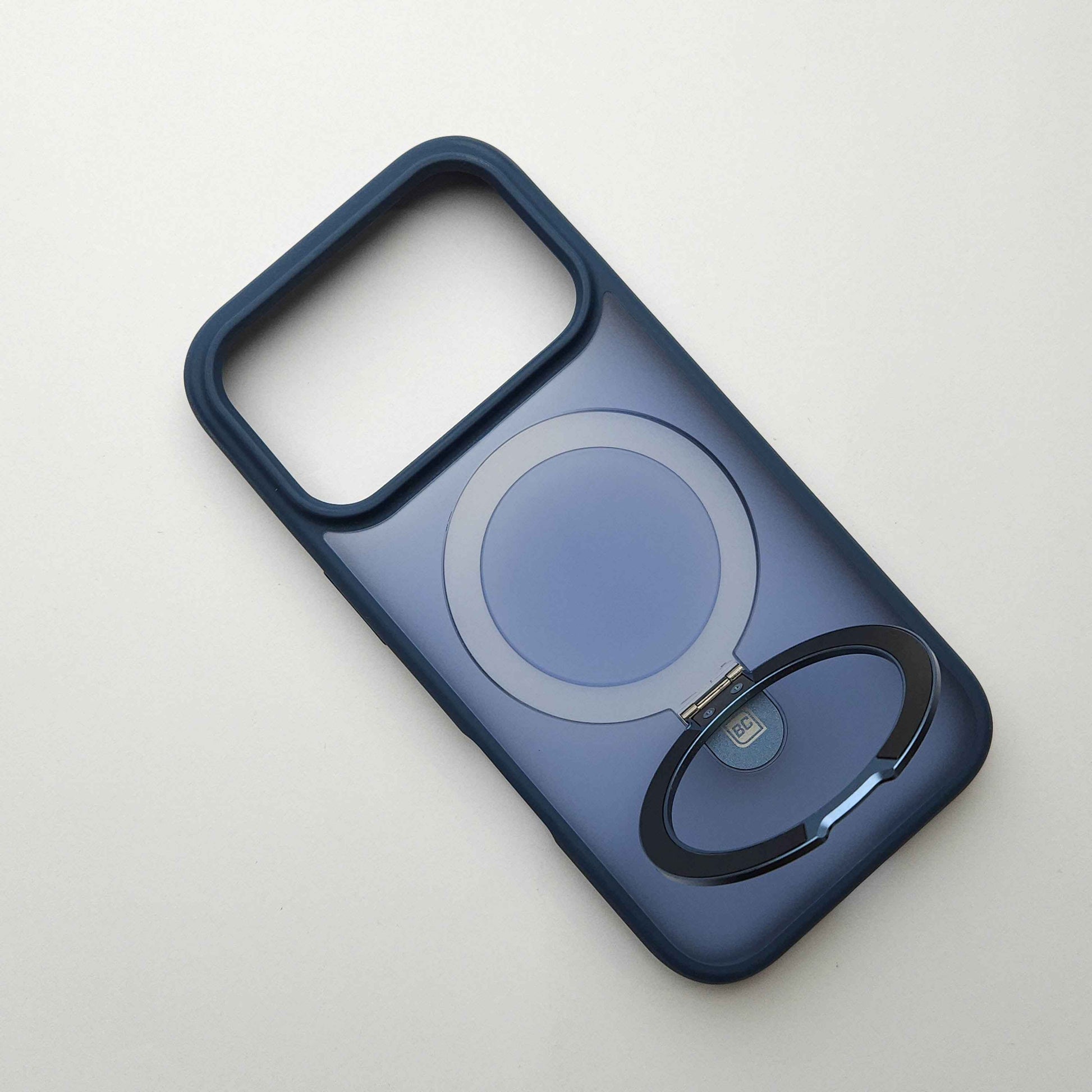 Translucent Phone Case with Metal Ring Stand - Blue POLARCASE