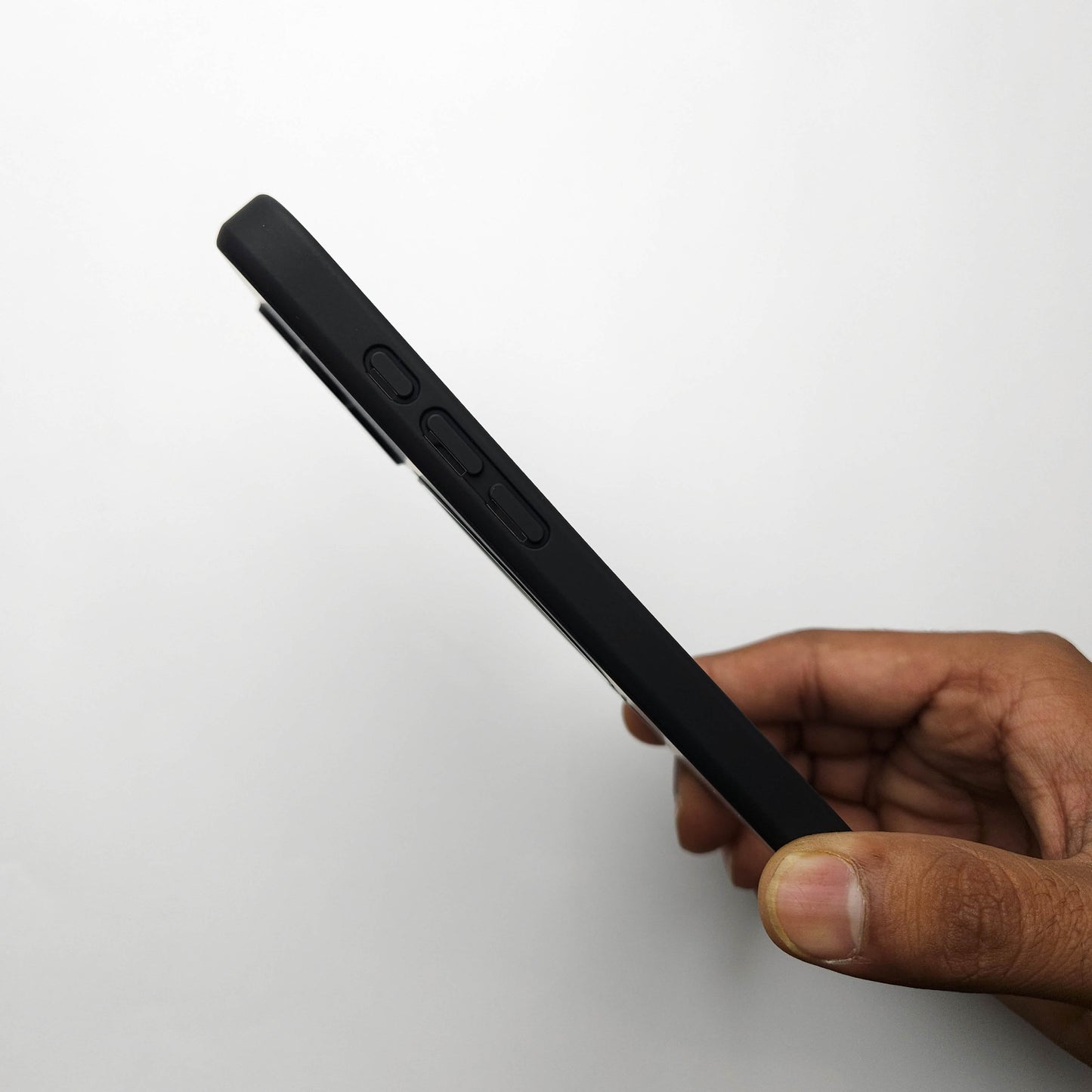 Translucent Phone Case with Metal Ring Stand - Black POLARCASE