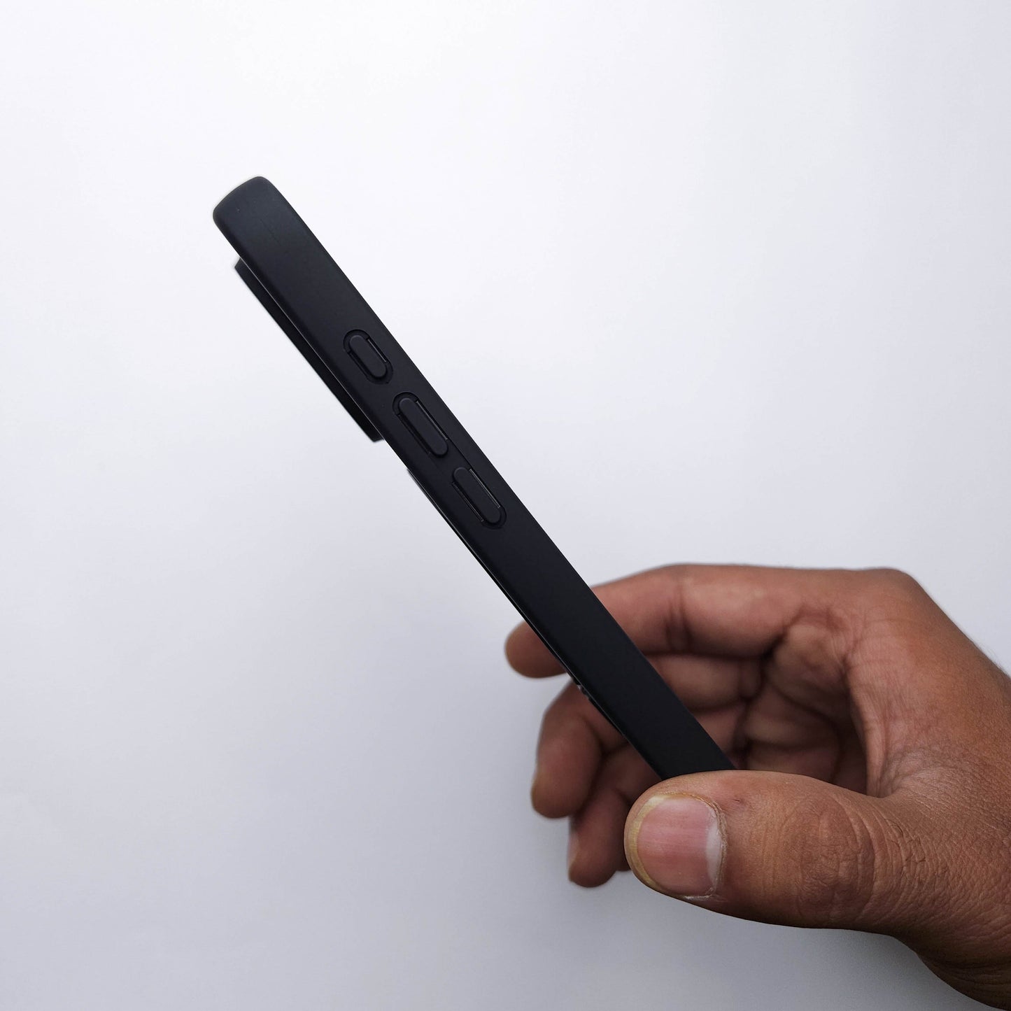 Translucent Phone Case with Metal Ring Stand - Black POLARCASE