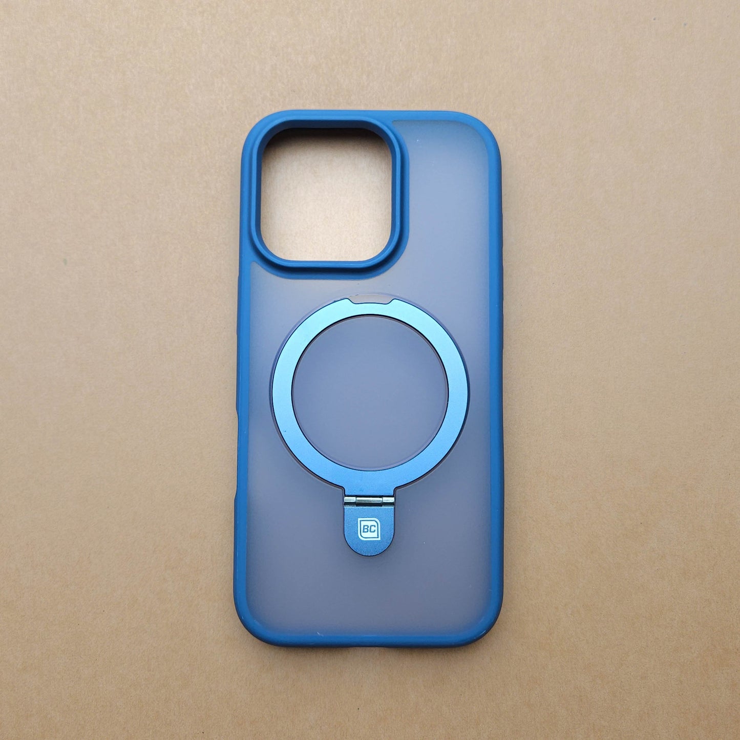 Translucent Phone Case with Metal Ring Stand - Blue POLARCASE