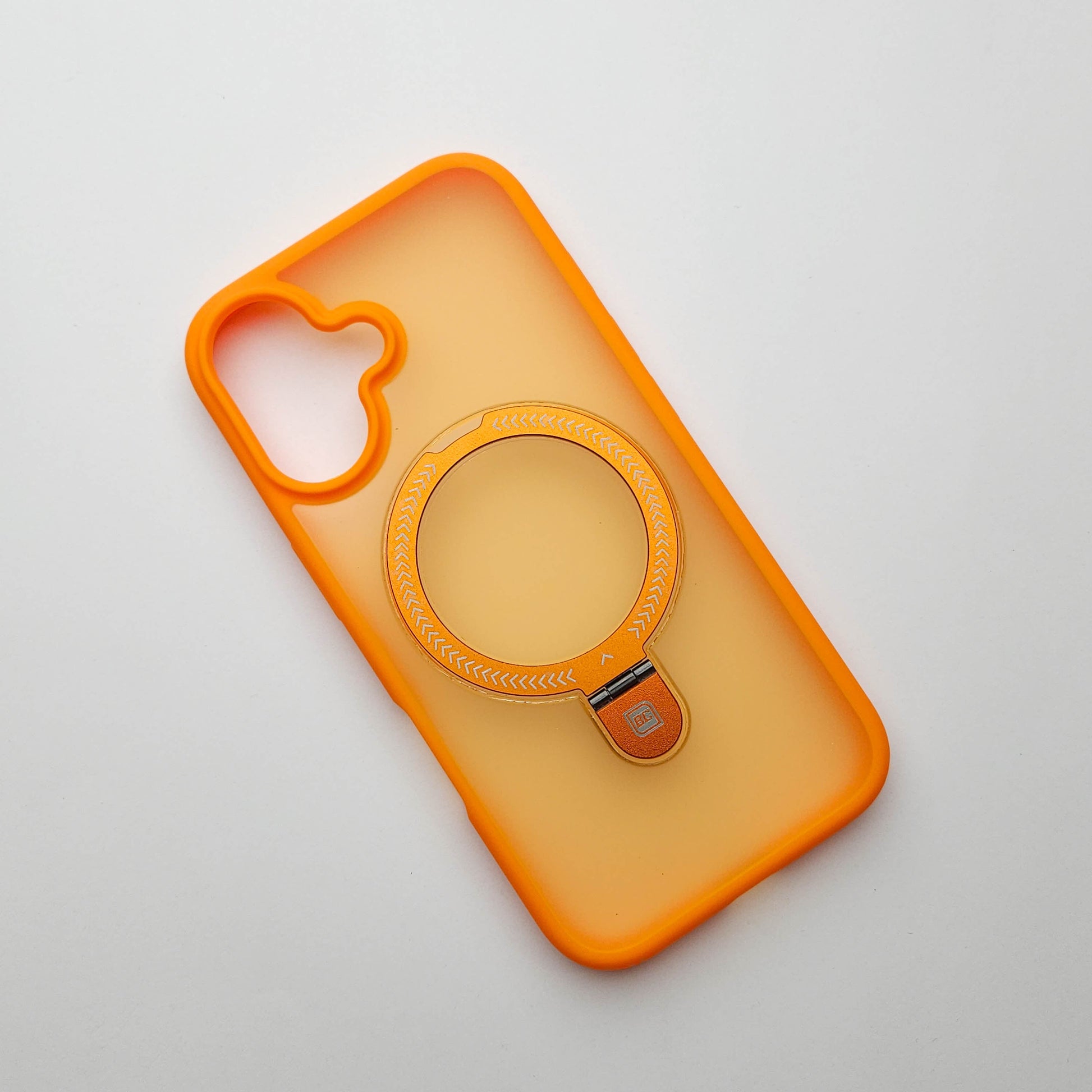 Translucent Phone Case with Metal Ring stand - Orange POLARCASE