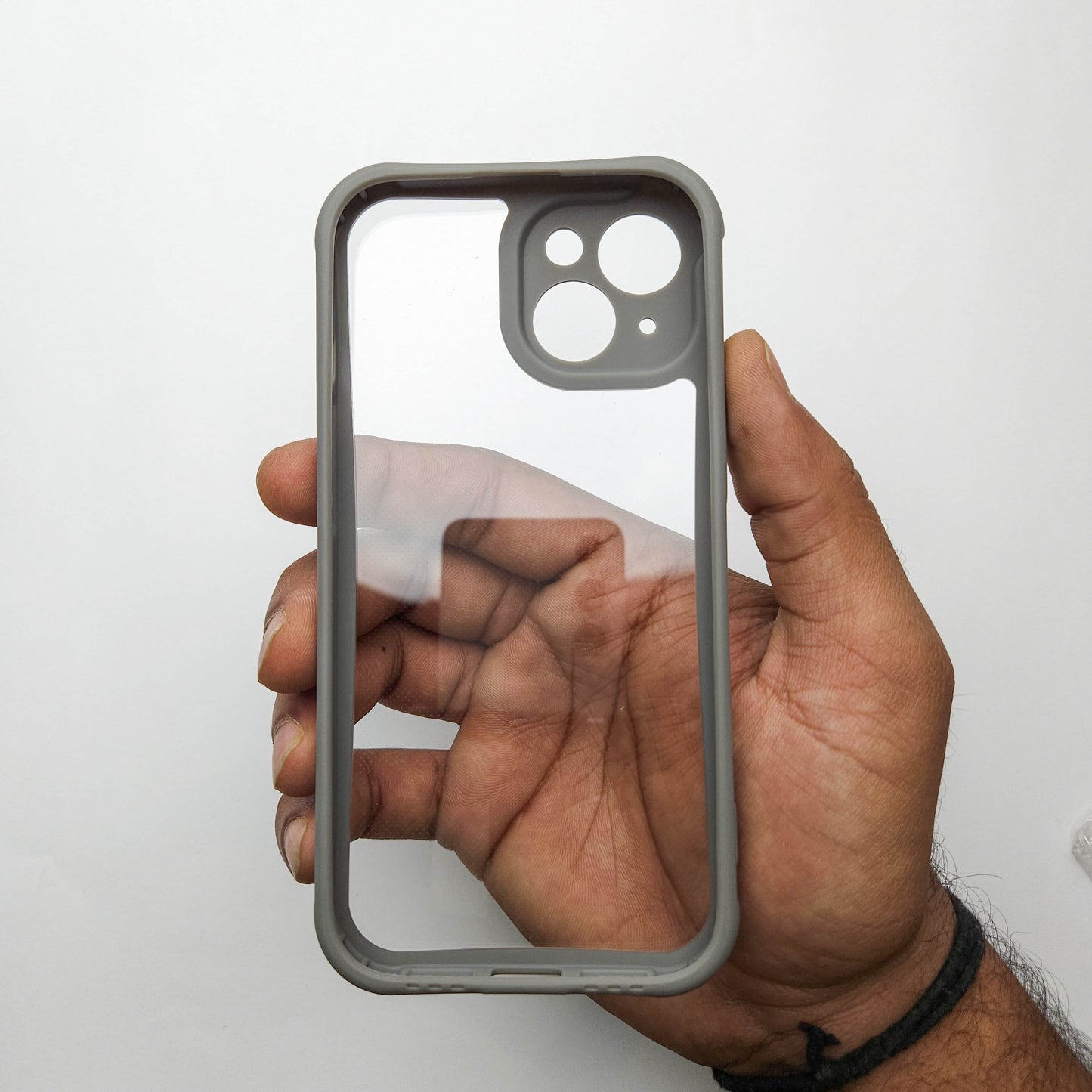 Transparent iPhone Case with Soft Grey Edge - Anti Yellow Case POLARCASE