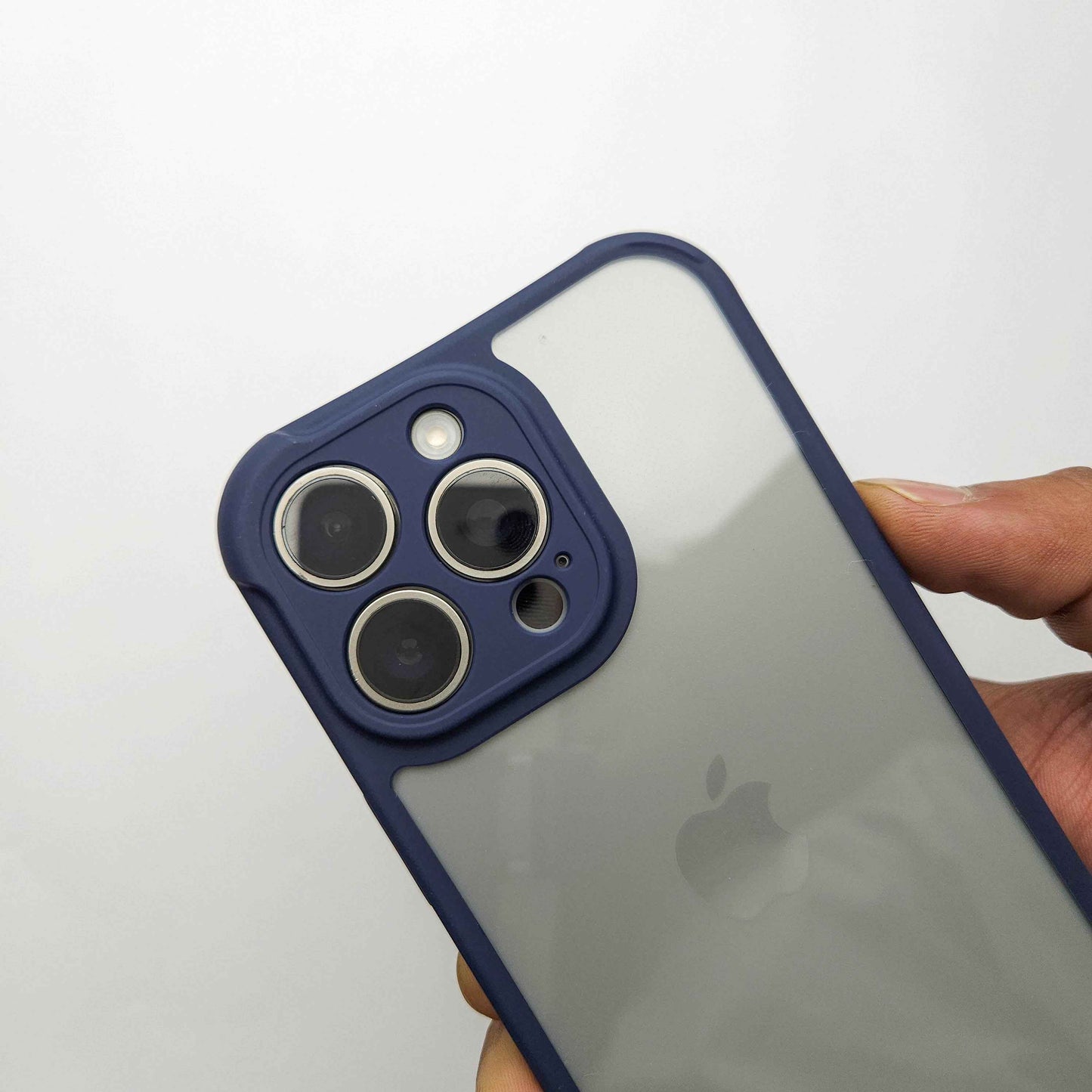 Transparent iPhone Case with Soft Blue Edge - Anti Yellow Case POLARCASE