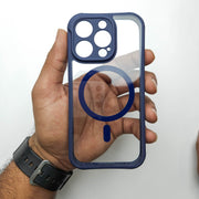 Transparent iPhone Case with Soft Blue Edge - Anti Yellow Case POLARCASE