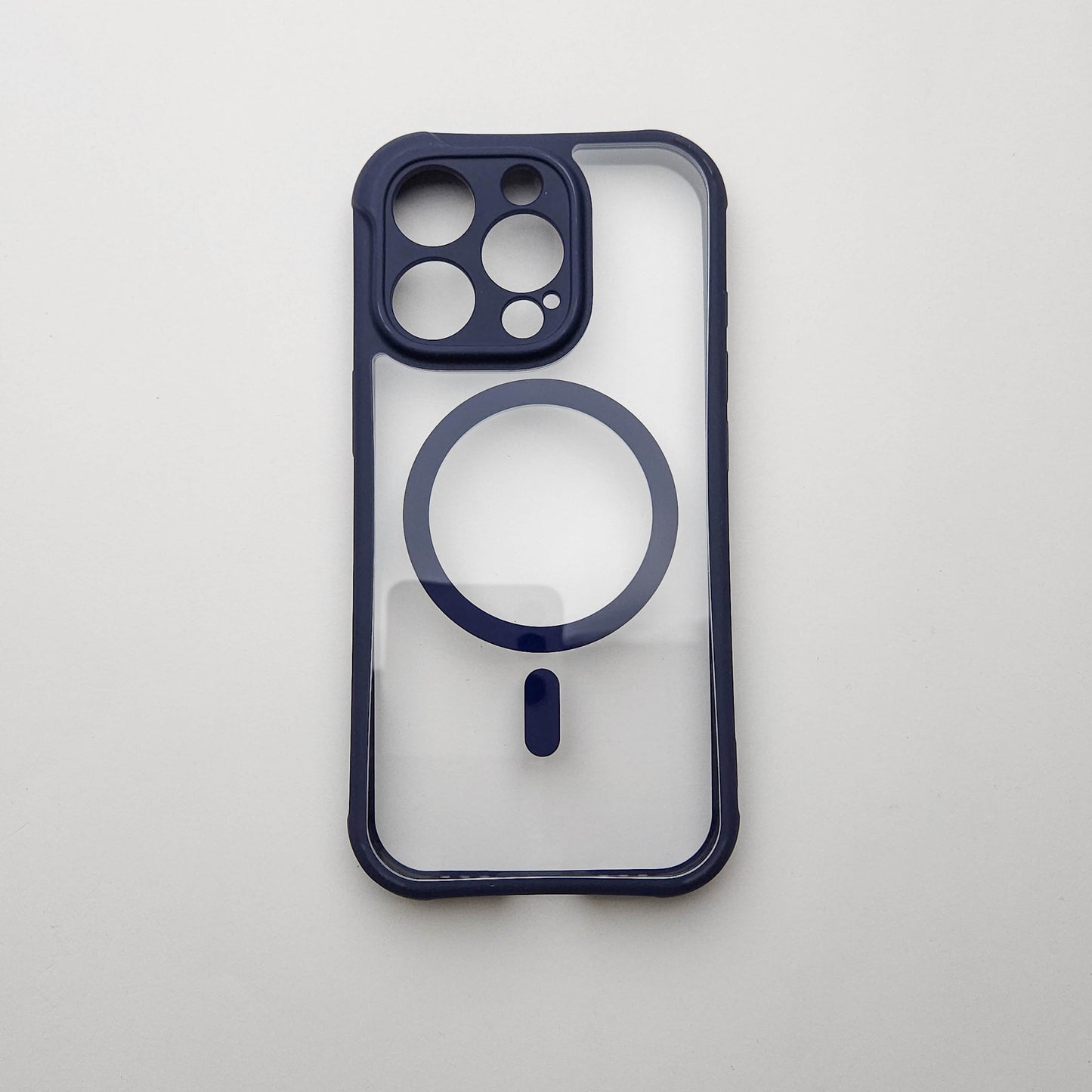 Transparent iPhone Case with Soft Blue Edge - Anti Yellow Case POLARCASE