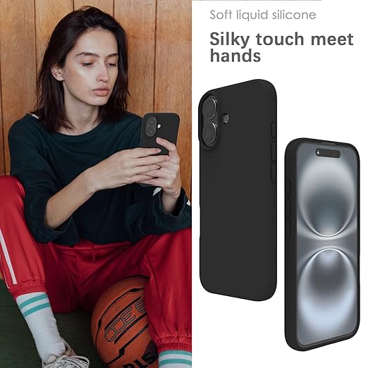 Black Liquid Silicone Case for iPhone - POLARCASE