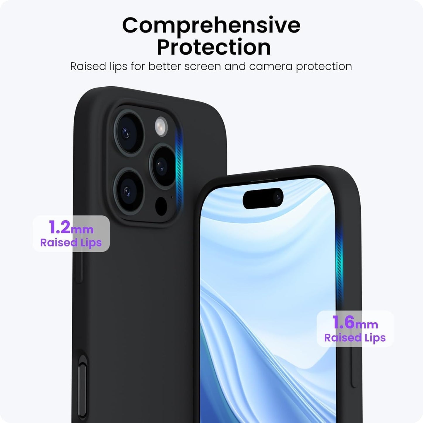 Black Liquid Silicone Case for iPhone - POLARCASE