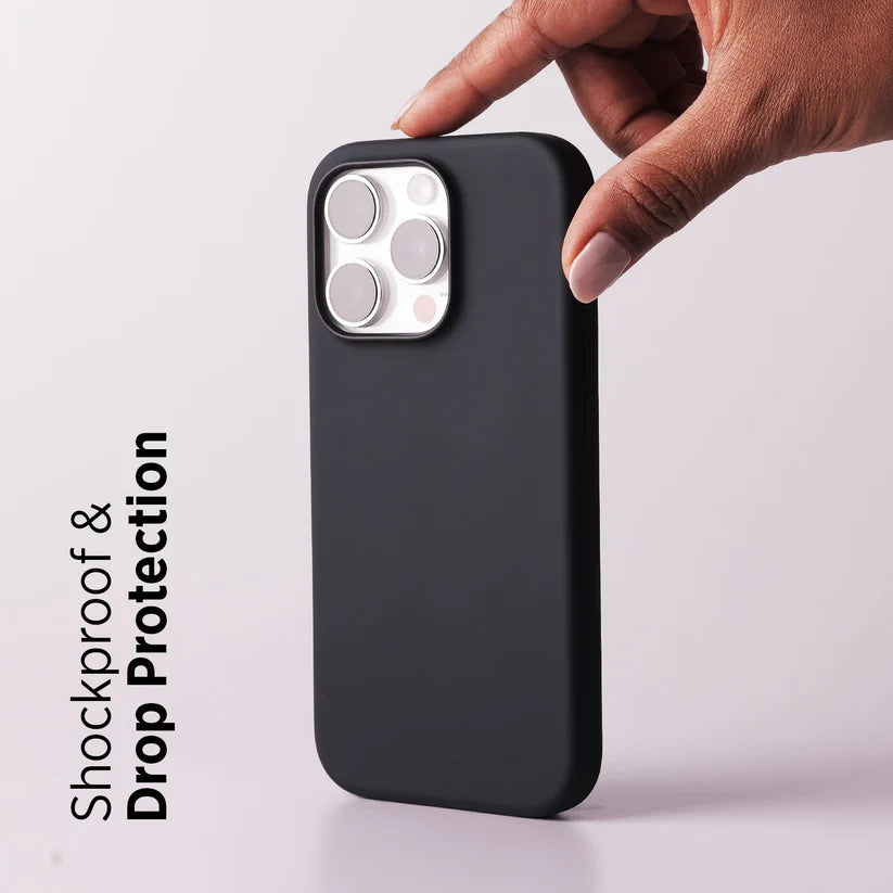 Black Liquid Silicone Case for iPhone - POLARCASE