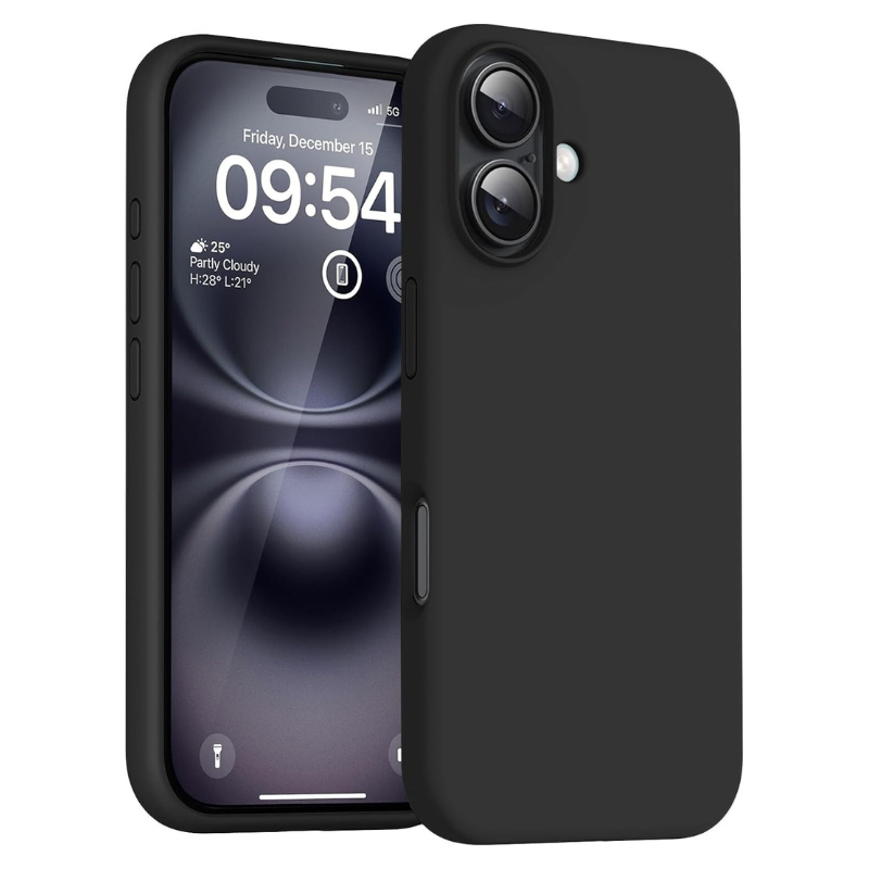 Black Liquid Silicone Case for iPhone - POLARCASE