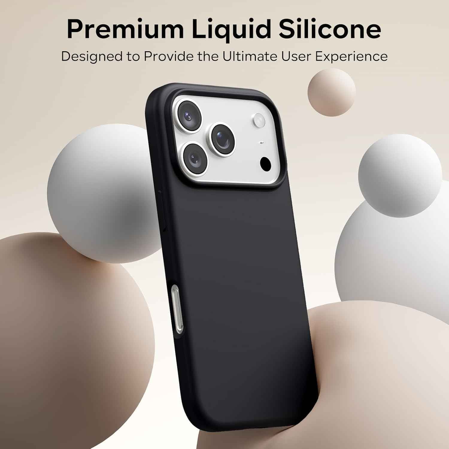 Black Silicone iPhone Case – Durable Liquid Silicone Protection