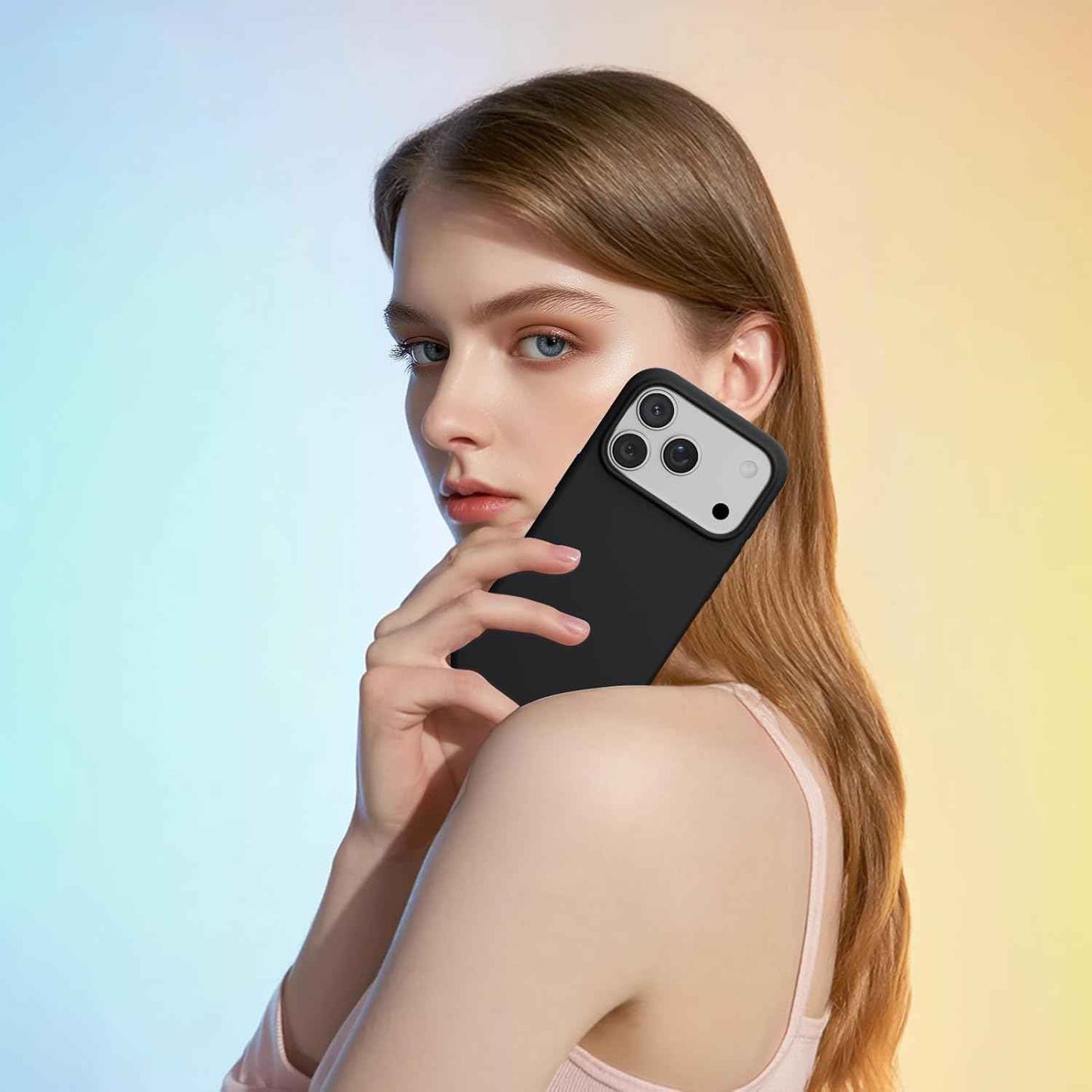 Black Liquid Silicone Case for iPhone - POLARCASE