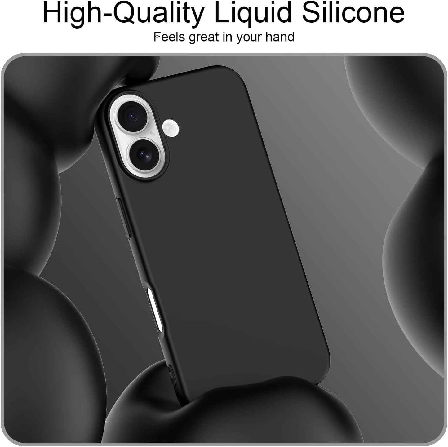Black Silicone iPhone Case – Durable Liquid Silicone Protection