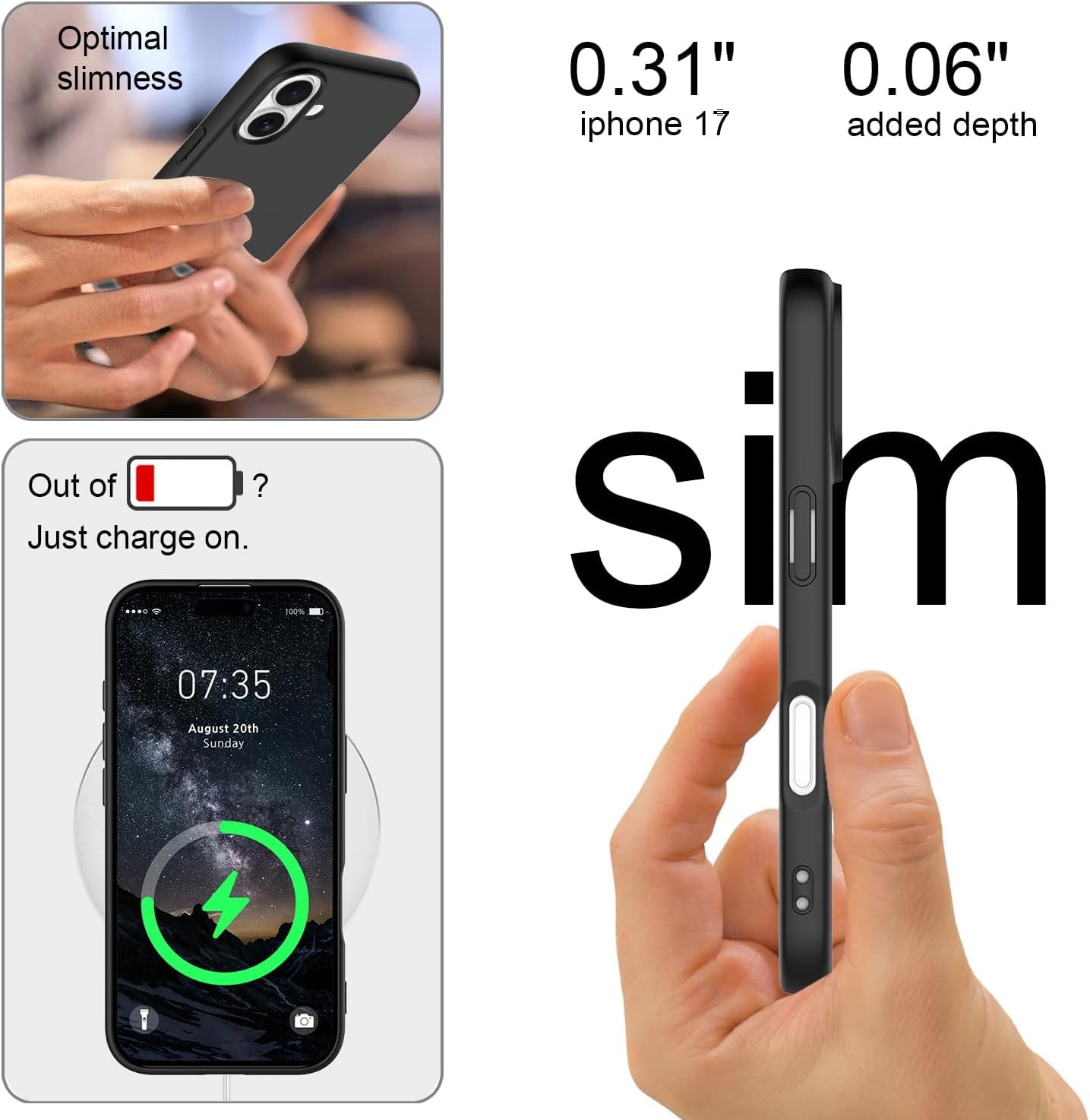 Black Liquid Silicone Case for iPhone - POLARCASE