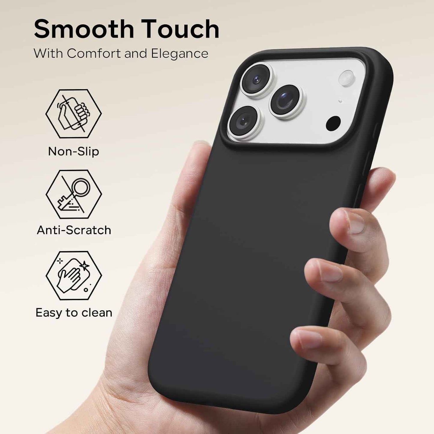 Black Silicone iPhone Case – Durable Liquid Silicone Protection
