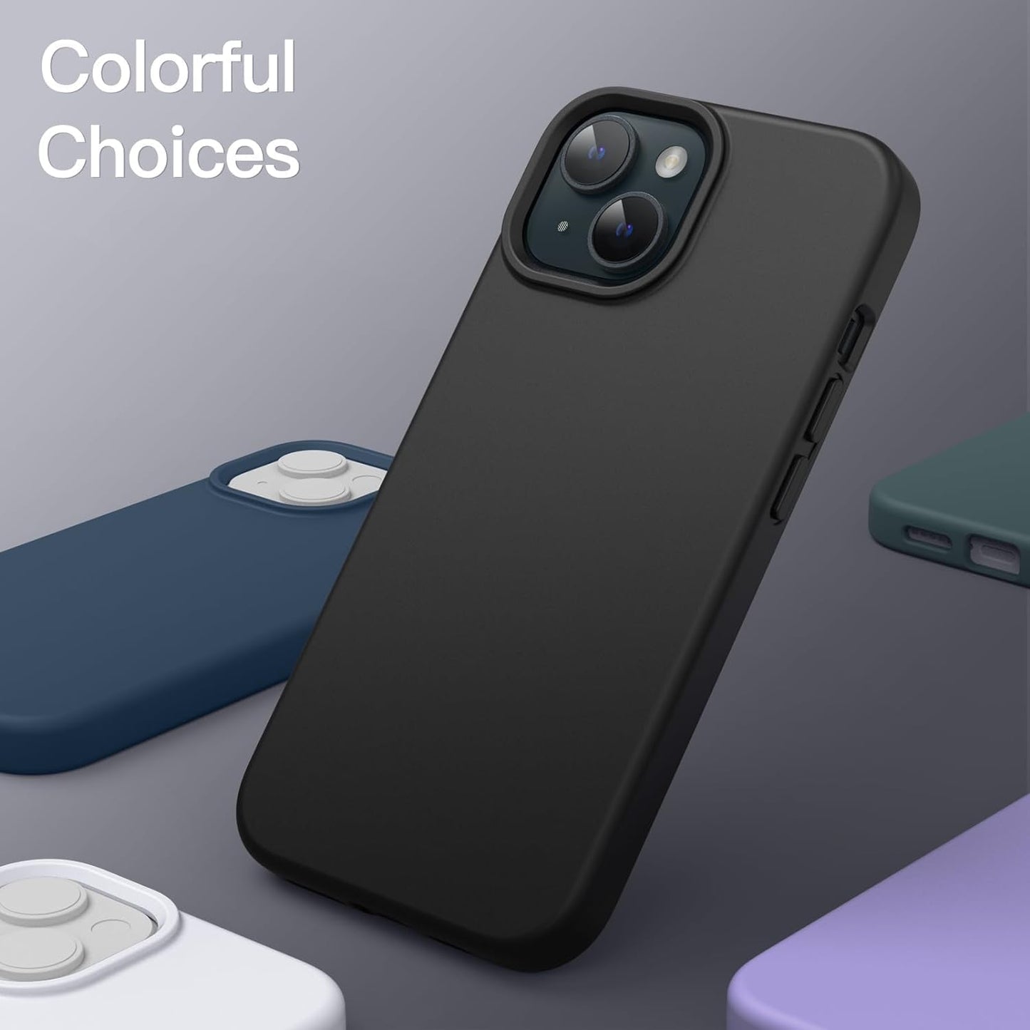 Black Liquid Silicone Case for iPhone POLARINDIA