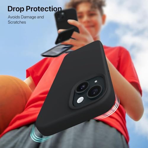 Black Liquid Silicone Case for iPhone POLARINDIA