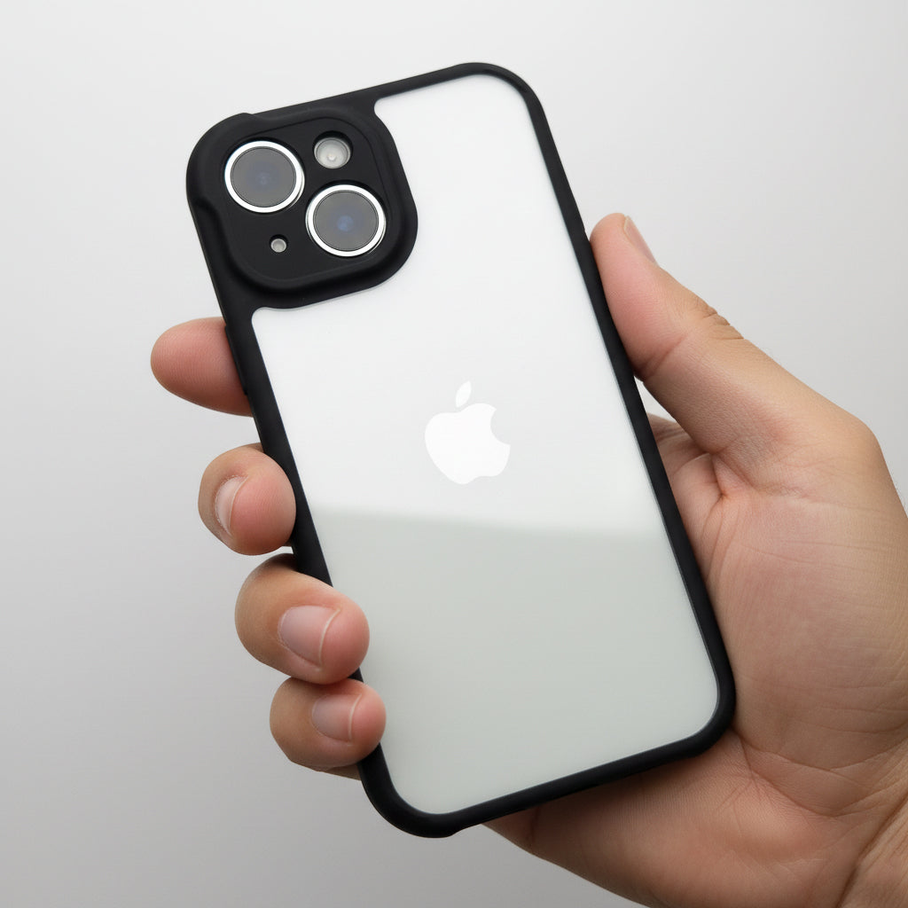 Transparent iPhone Case with Soft Black Edge - Anti Yellow Case POLARCASE