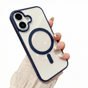 Transparent iPhone Case with Soft Blue Edge - Anti Yellow Case POLARCASE