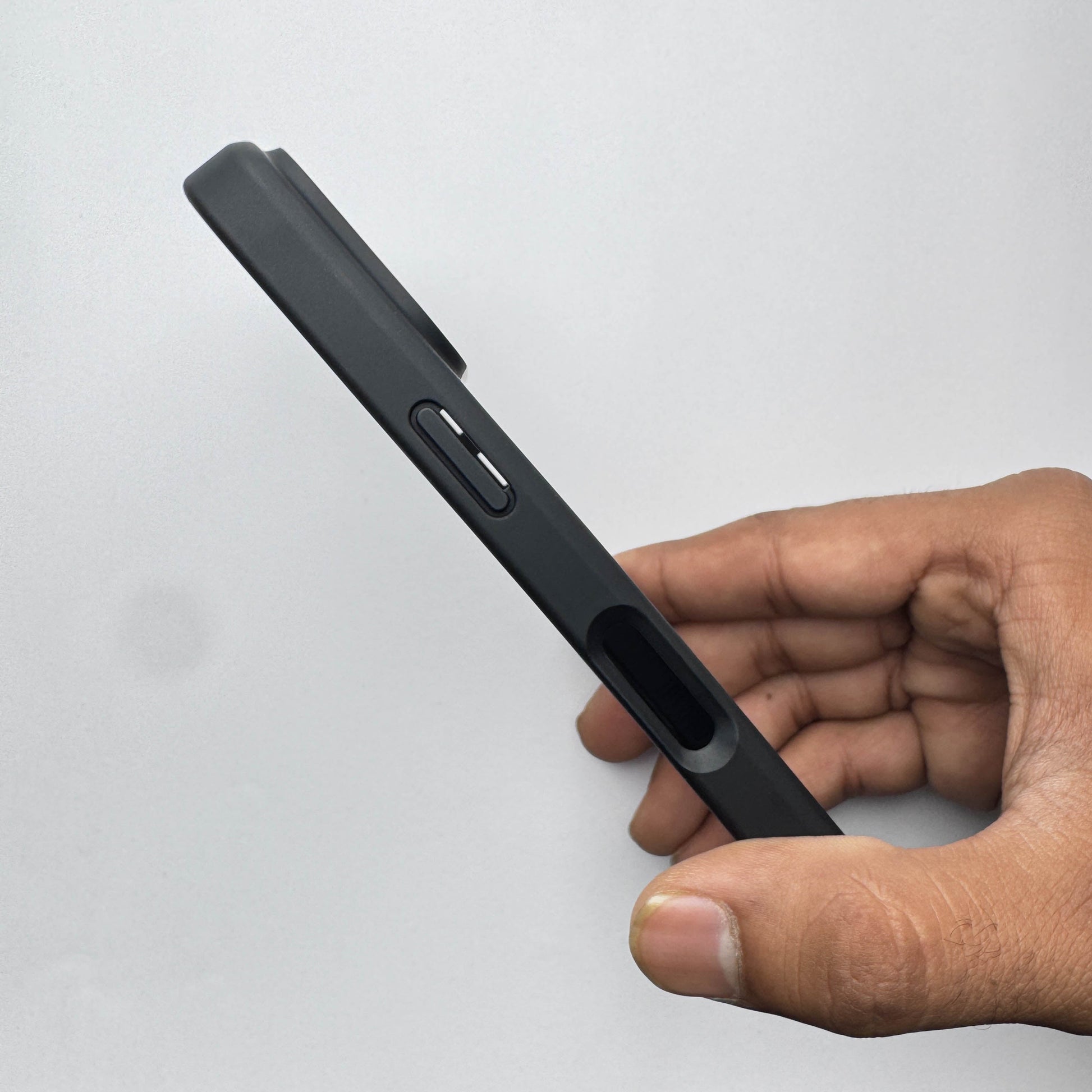 Translucent Phone Case with Metal Ring Stand - Black POLARCASE