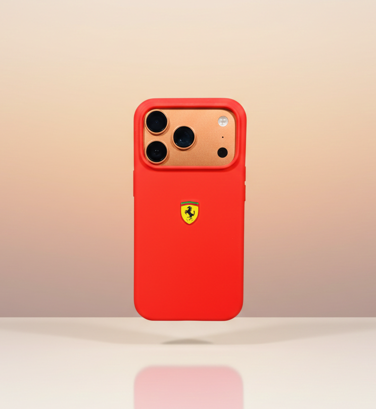 Motorsports Car Logo Liquid Silicone Case - Red POLARCASE