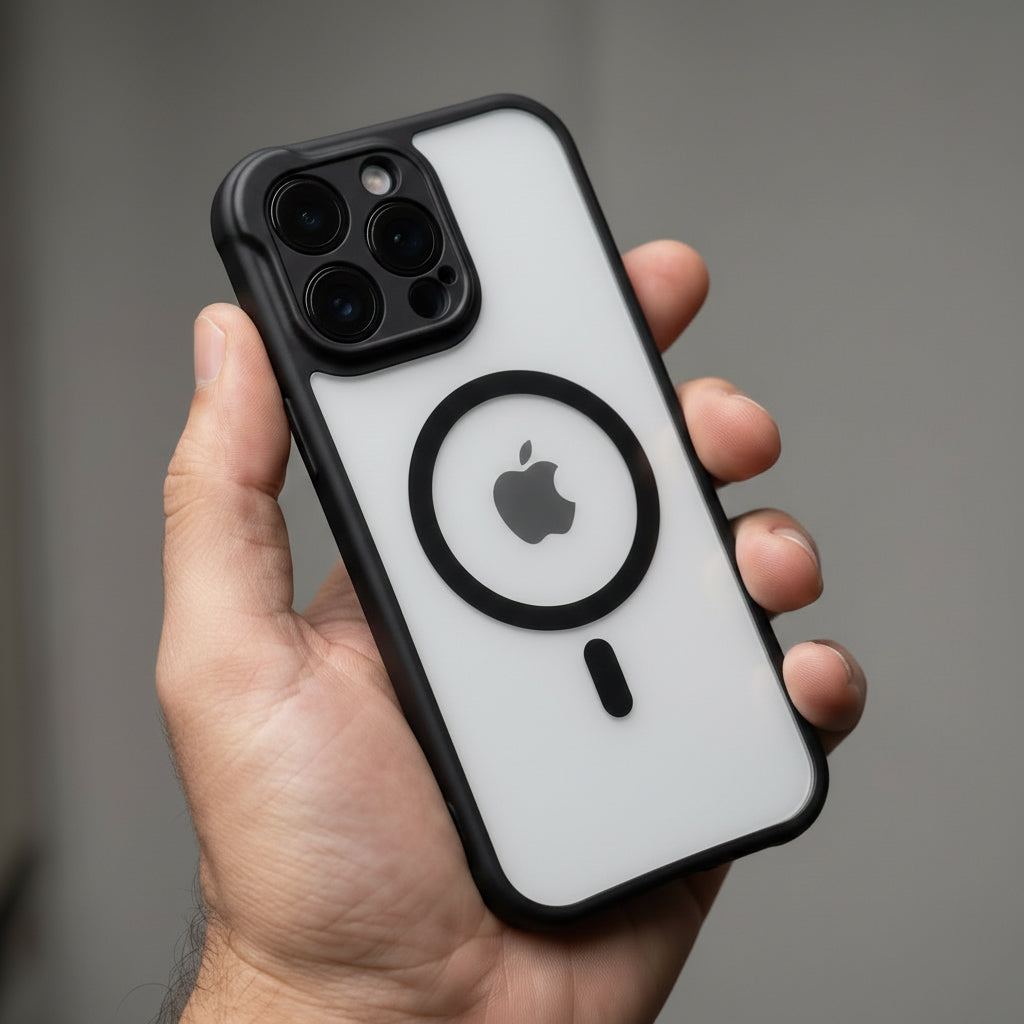 Transparent iPhone Case with Soft Black Edge - Anti Yellow Case POLARCASE