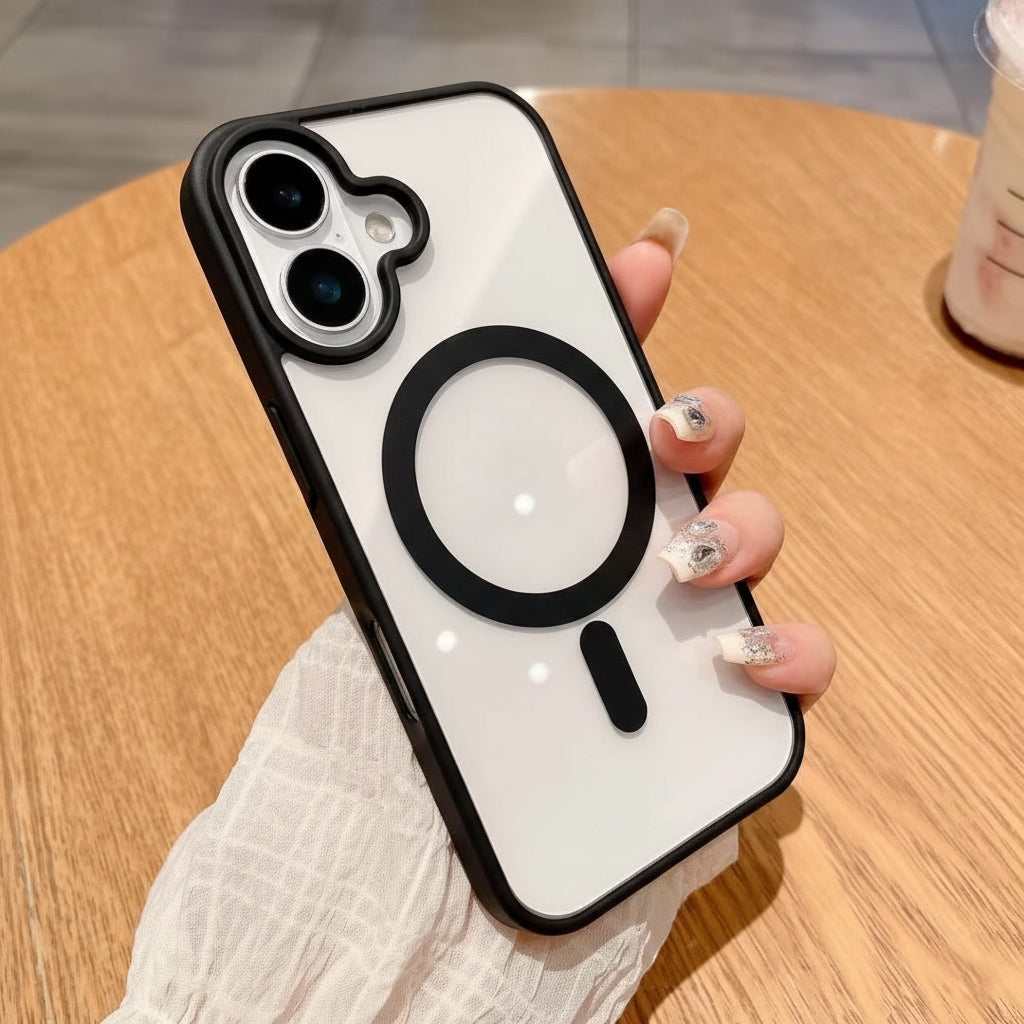 Transparent iPhone Case with Soft Black Edge - Anti Yellow Case POLARCASE